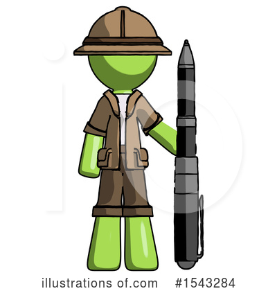 Royalty-Free (RF) Green Design Mascot Clipart Illustration by Leo Blanchette - Stock Sample #1543284