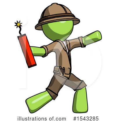 Royalty-Free (RF) Green Design Mascot Clipart Illustration by Leo Blanchette - Stock Sample #1543285