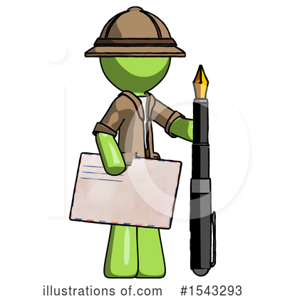Royalty-Free (RF) Green Design Mascot Clipart Illustration by Leo Blanchette - Stock Sample #1543293