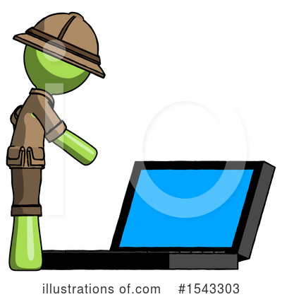 Royalty-Free (RF) Green Design Mascot Clipart Illustration by Leo Blanchette - Stock Sample #1543303