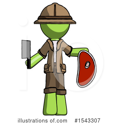 Royalty-Free (RF) Green Design Mascot Clipart Illustration by Leo Blanchette - Stock Sample #1543307
