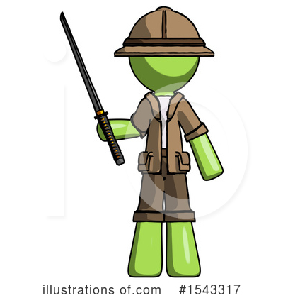 Royalty-Free (RF) Green Design Mascot Clipart Illustration by Leo Blanchette - Stock Sample #1543317