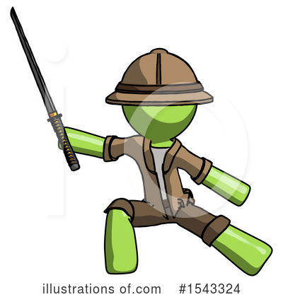 Royalty-Free (RF) Green Design Mascot Clipart Illustration by Leo Blanchette - Stock Sample #1543324