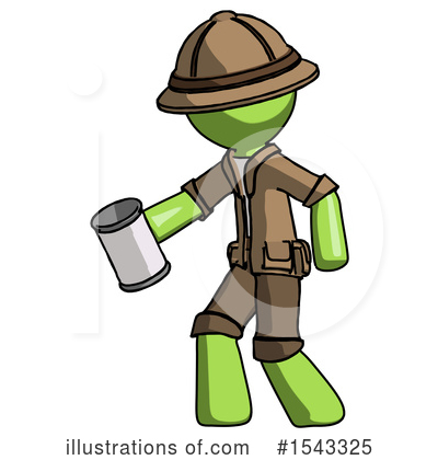Royalty-Free (RF) Green Design Mascot Clipart Illustration by Leo Blanchette - Stock Sample #1543325