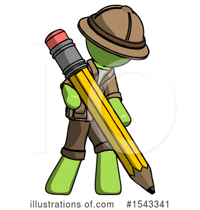 Royalty-Free (RF) Green Design Mascot Clipart Illustration by Leo Blanchette - Stock Sample #1543341