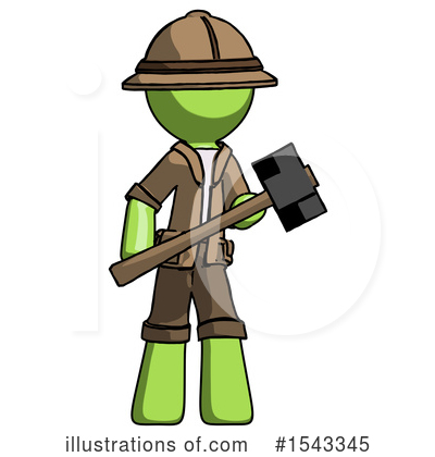 Royalty-Free (RF) Green Design Mascot Clipart Illustration by Leo Blanchette - Stock Sample #1543345