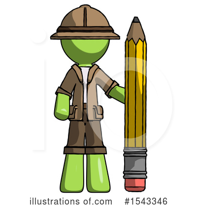 Royalty-Free (RF) Green Design Mascot Clipart Illustration by Leo Blanchette - Stock Sample #1543346