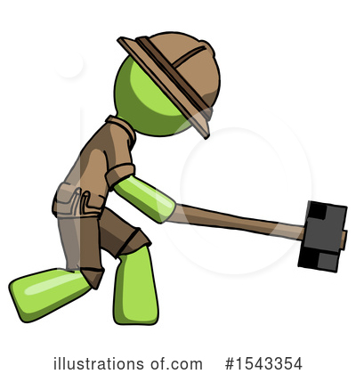 Royalty-Free (RF) Green Design Mascot Clipart Illustration by Leo Blanchette - Stock Sample #1543354