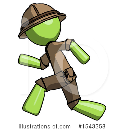 Royalty-Free (RF) Green Design Mascot Clipart Illustration by Leo Blanchette - Stock Sample #1543358