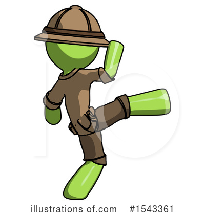 Royalty-Free (RF) Green Design Mascot Clipart Illustration by Leo Blanchette - Stock Sample #1543361