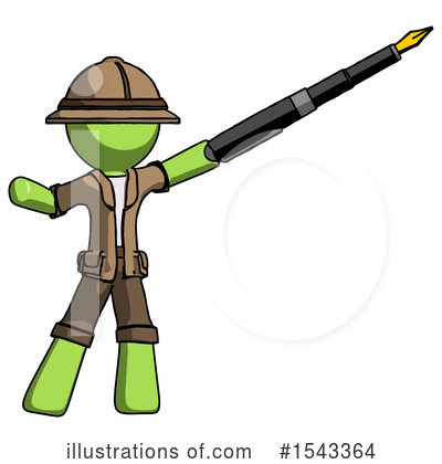 Royalty-Free (RF) Green Design Mascot Clipart Illustration by Leo Blanchette - Stock Sample #1543364
