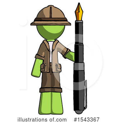 Royalty-Free (RF) Green Design Mascot Clipart Illustration by Leo Blanchette - Stock Sample #1543367