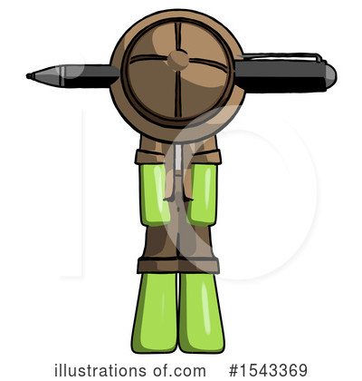 Royalty-Free (RF) Green Design Mascot Clipart Illustration by Leo Blanchette - Stock Sample #1543369
