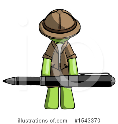 Royalty-Free (RF) Green Design Mascot Clipart Illustration by Leo Blanchette - Stock Sample #1543370
