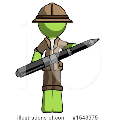 Royalty-Free (RF) Green Design Mascot Clipart Illustration by Leo Blanchette - Stock Sample #1543375