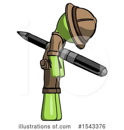 Royalty-Free (RF) Green Design Mascot Clipart Illustration by Leo Blanchette - Stock Sample #1543376