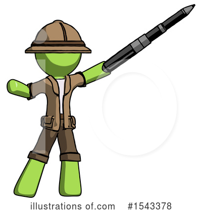 Royalty-Free (RF) Green Design Mascot Clipart Illustration by Leo Blanchette - Stock Sample #1543378