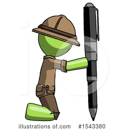 Royalty-Free (RF) Green Design Mascot Clipart Illustration by Leo Blanchette - Stock Sample #1543380