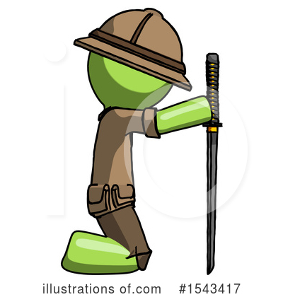 Royalty-Free (RF) Green Design Mascot Clipart Illustration by Leo Blanchette - Stock Sample #1543417