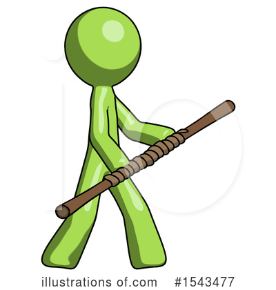 Royalty-Free (RF) Green Design Mascot Clipart Illustration by Leo Blanchette - Stock Sample #1543477