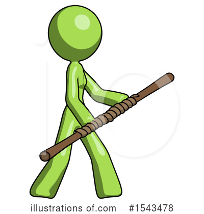 Royalty-Free (RF) Green Design Mascot Clipart Illustration by Leo Blanchette - Stock Sample #1543478