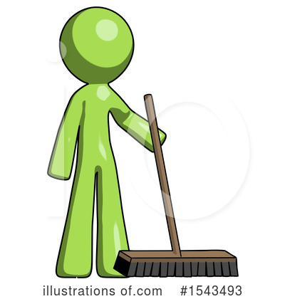 Royalty-Free (RF) Green Design Mascot Clipart Illustration by Leo Blanchette - Stock Sample #1543493
