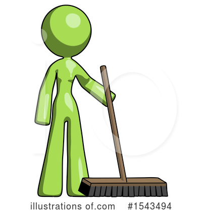 Royalty-Free (RF) Green Design Mascot Clipart Illustration by Leo Blanchette - Stock Sample #1543494