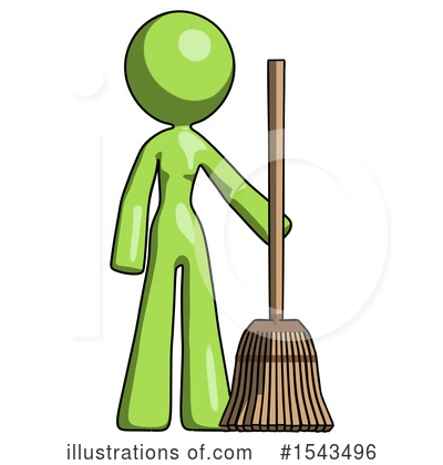 Royalty-Free (RF) Green Design Mascot Clipart Illustration by Leo Blanchette - Stock Sample #1543496