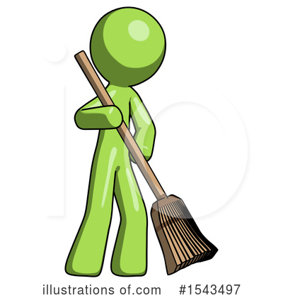 Royalty-Free (RF) Green Design Mascot Clipart Illustration by Leo Blanchette - Stock Sample #1543497