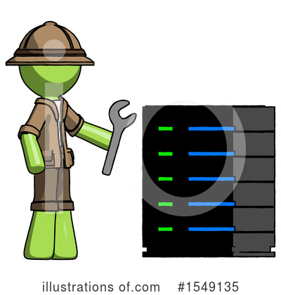 Royalty-Free (RF) Green Design Mascot Clipart Illustration by Leo Blanchette - Stock Sample #1549135
