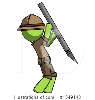 Royalty-Free (RF) Green Design Mascot Clipart Illustration by Leo Blanchette - Stock Sample #1549148