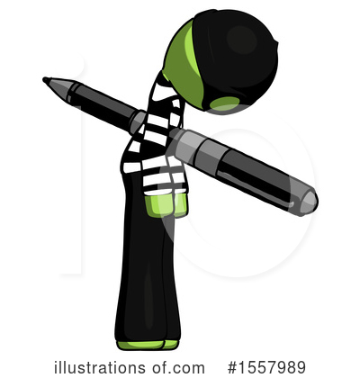 Royalty-Free (RF) Green Design Mascot Clipart Illustration by Leo Blanchette - Stock Sample #1557989