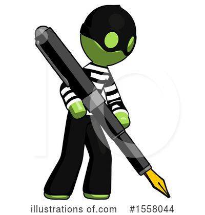 Royalty-Free (RF) Green Design Mascot Clipart Illustration by Leo Blanchette - Stock Sample #1558044