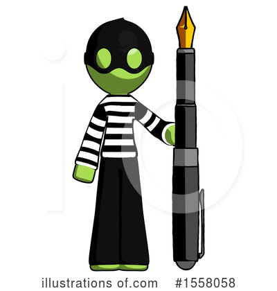 Royalty-Free (RF) Green Design Mascot Clipart Illustration by Leo Blanchette - Stock Sample #1558058
