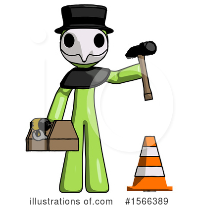 Royalty-Free (RF) Green Design Mascot Clipart Illustration by Leo Blanchette - Stock Sample #1566389