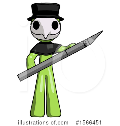 Royalty-Free (RF) Green Design Mascot Clipart Illustration by Leo Blanchette - Stock Sample #1566451