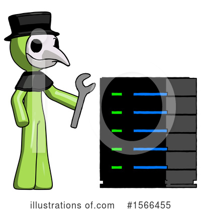 Royalty-Free (RF) Green Design Mascot Clipart Illustration by Leo Blanchette - Stock Sample #1566455