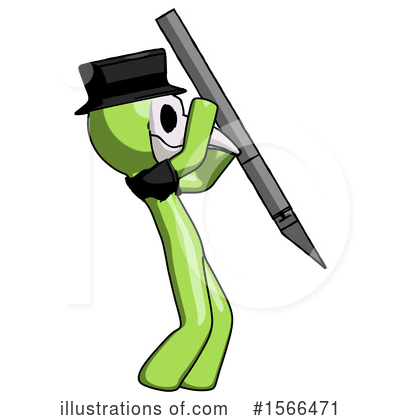 Royalty-Free (RF) Green Design Mascot Clipart Illustration by Leo Blanchette - Stock Sample #1566471