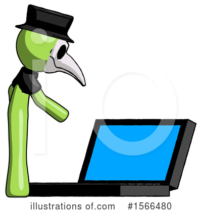 Royalty-Free (RF) Green Design Mascot Clipart Illustration by Leo Blanchette - Stock Sample #1566480