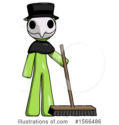 Royalty-Free (RF) Green Design Mascot Clipart Illustration by Leo Blanchette - Stock Sample #1566486