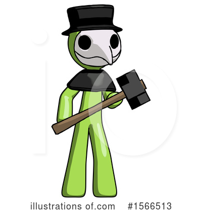 Royalty-Free (RF) Green Design Mascot Clipart Illustration by Leo Blanchette - Stock Sample #1566513