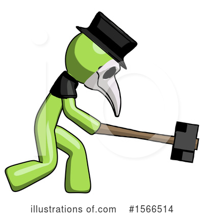 Royalty-Free (RF) Green Design Mascot Clipart Illustration by Leo Blanchette - Stock Sample #1566514