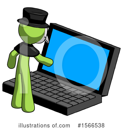 Royalty-Free (RF) Green Design Mascot Clipart Illustration by Leo Blanchette - Stock Sample #1566538