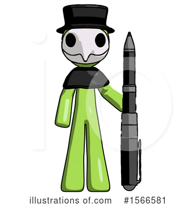 Royalty-Free (RF) Green Design Mascot Clipart Illustration by Leo Blanchette - Stock Sample #1566581