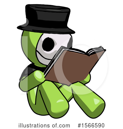 Royalty-Free (RF) Green Design Mascot Clipart Illustration by Leo Blanchette - Stock Sample #1566590