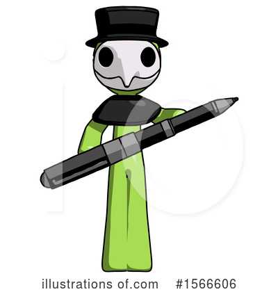 Royalty-Free (RF) Green Design Mascot Clipart Illustration by Leo Blanchette - Stock Sample #1566606