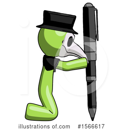 Royalty-Free (RF) Green Design Mascot Clipart Illustration by Leo Blanchette - Stock Sample #1566617