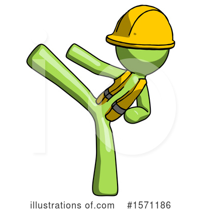 Royalty-Free (RF) Green Design Mascot Clipart Illustration by Leo Blanchette - Stock Sample #1571186