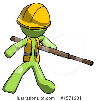 Royalty-Free (RF) Green Design Mascot Clipart Illustration by Leo Blanchette - Stock Sample #1571201