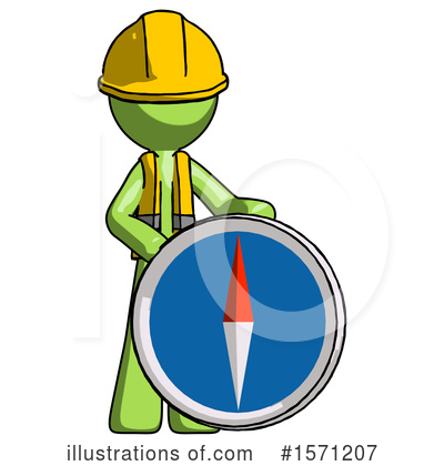 Royalty-Free (RF) Green Design Mascot Clipart Illustration by Leo Blanchette - Stock Sample #1571207